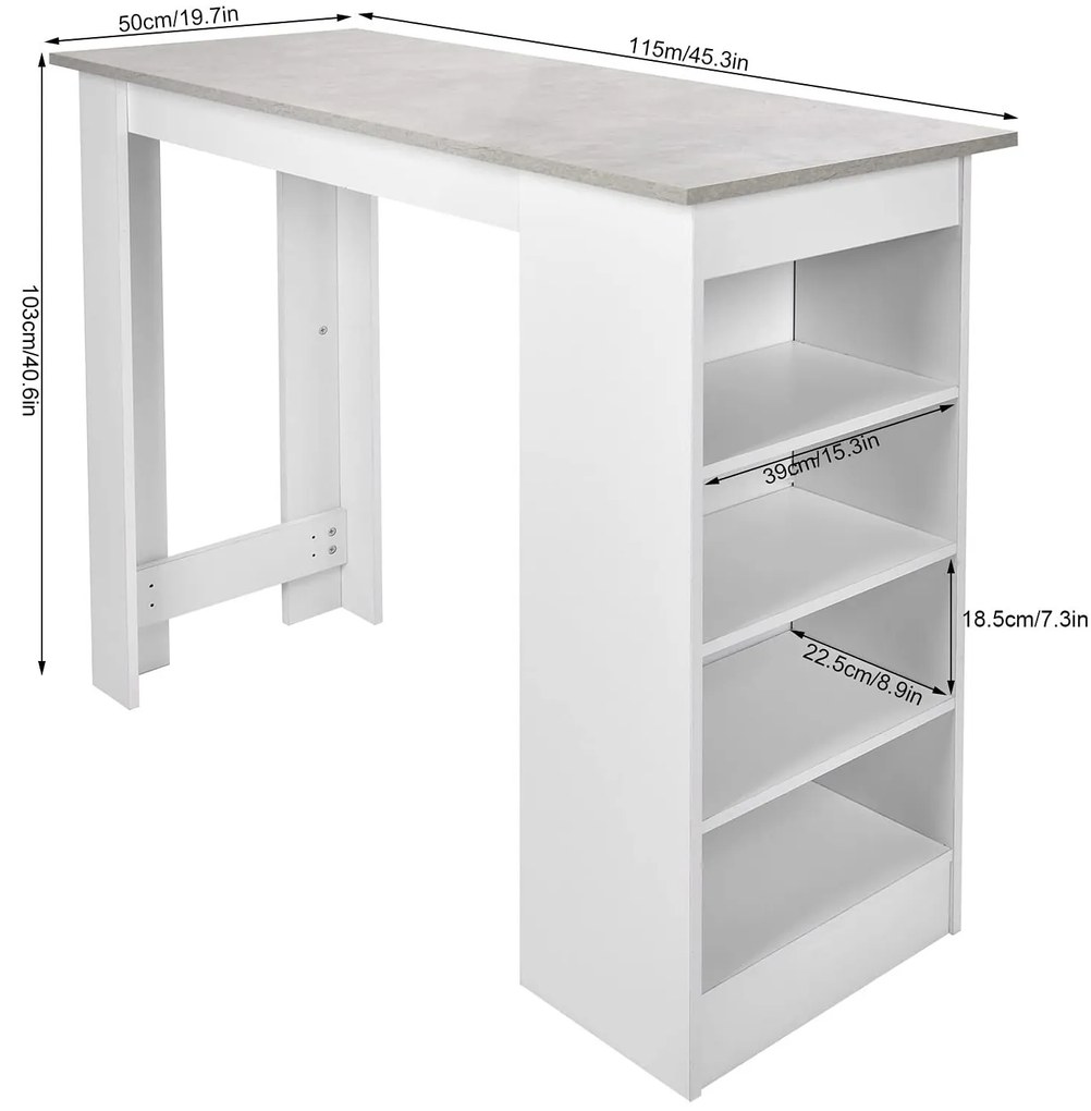 Bárasztal Matioso (beton + fehér). 1097869