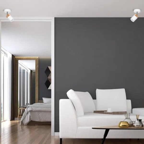 spotlámpa JOKER WHITE WOOD 1xGU10/8W/230V