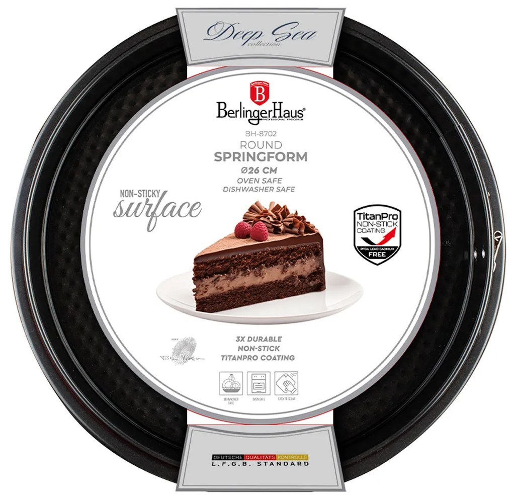 BerlingerHaus Kör alakú tortaforma 26 cm matt kék