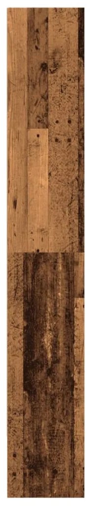 antik fa színű szerelt fa könyvszekrény 80 x 30 x 189 cm