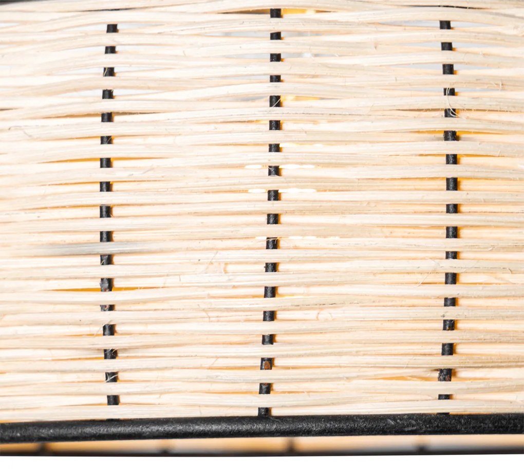 Keleti mennyezeti lámpa fekete rattannal 25 cm - Emir