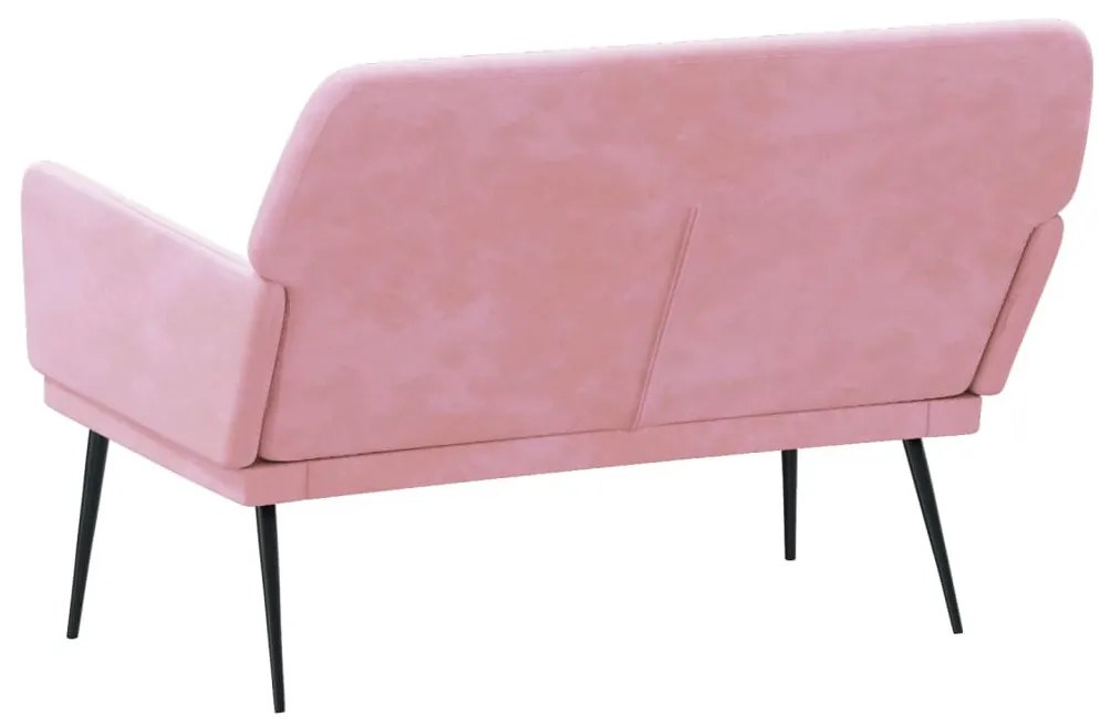 rózsaszín bársonypad 108x79x79 cm