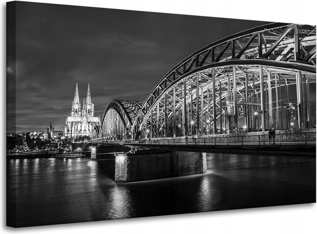 Vászonkép Németország Híd fekete-fehér 100X60