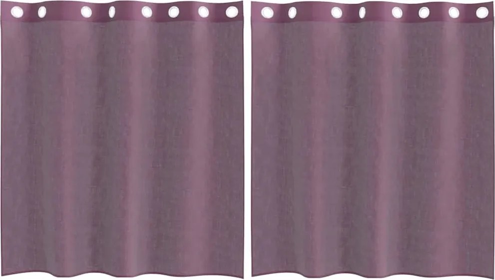 vidaXL 2 db lila fátyolfüggönyök rojtokkal 140x140 cm