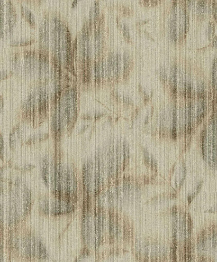 Decoprint Terra Nova Faded Flower barna-zöld leveles texturált vlies tapéta – TN29064