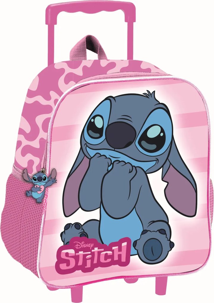 Disney Lilo és Stitch, A csillagkutya Lovely gurulós ovis 3D hátizsák, táska 32 cm