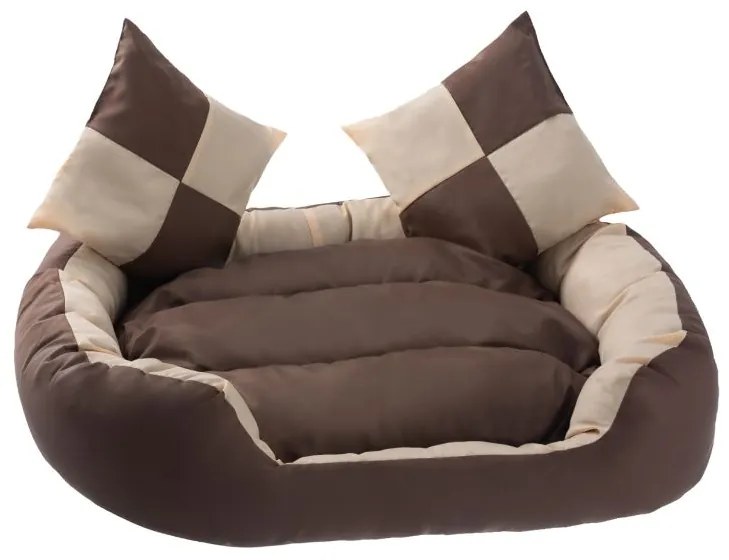 PETSTUFF® Kutyafekhely krém/barna 110 x 80 x 23 cm