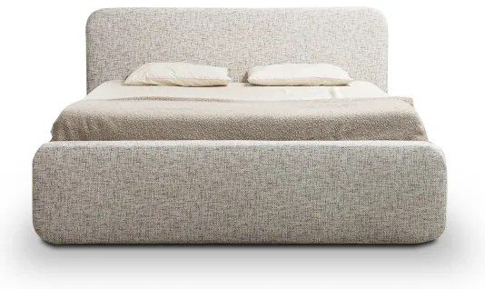 LAJLA kárpitozott ágy 180x200 cm, matrac nélkül, bézs