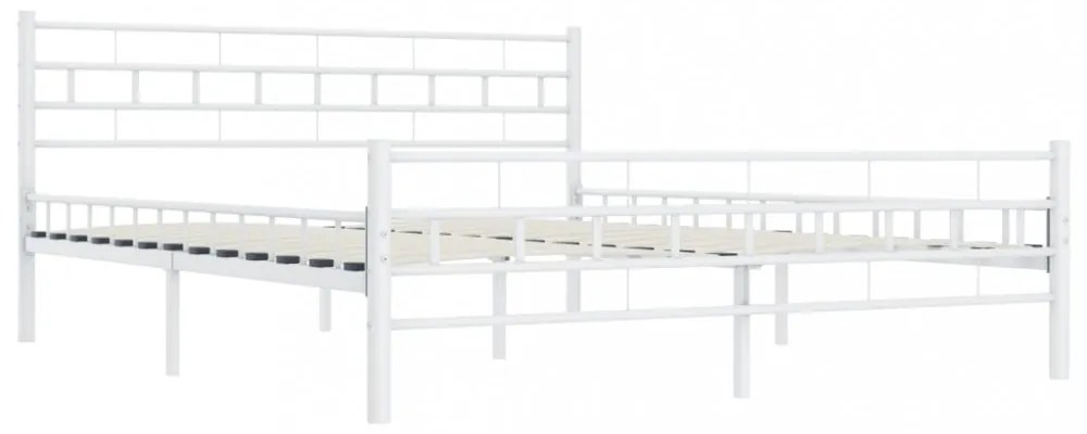 fehér fém ágykeret 200 x 200 cm
