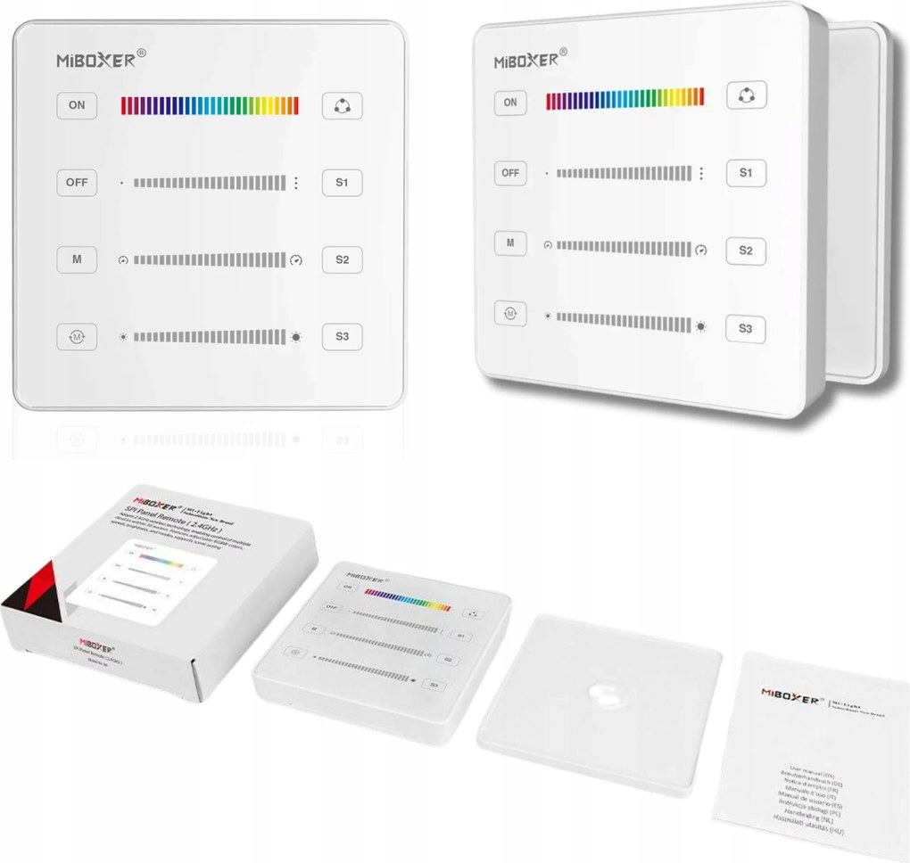 B6 Rf érintőpanel digitális Led szalaghoz WS2811 WS2812 WS2814 5-24V Fehér