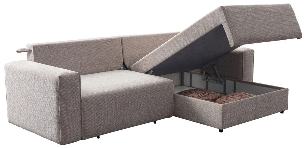 Palvin mini L-alakú kanapé, ágyazható, ágyneműtartós - LEÉRTÉKELT