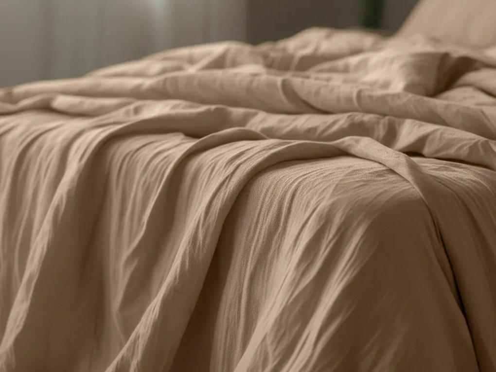 Muszlin ágynemű PURELY világosbarna Ágyneműhuzat mérete: 2 ks 80 x 80 cm | 200 x 200 cm