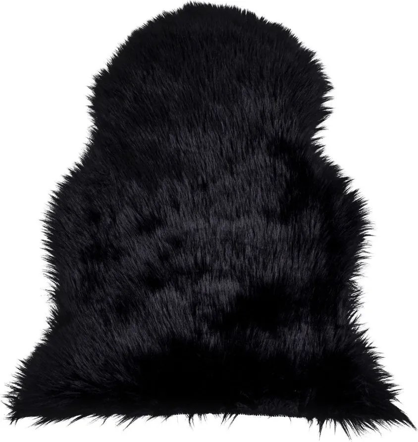 Lambskin báránybőr szőnyeg, műbőr 50x85 cm, Fekete