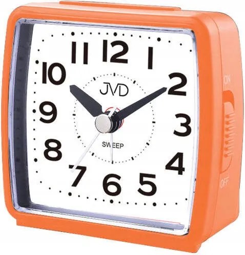 Narancssárga Megvilágított Négyzet Alakú Ébresztőóra Szundival Jvd SRP7602.2 Csendes