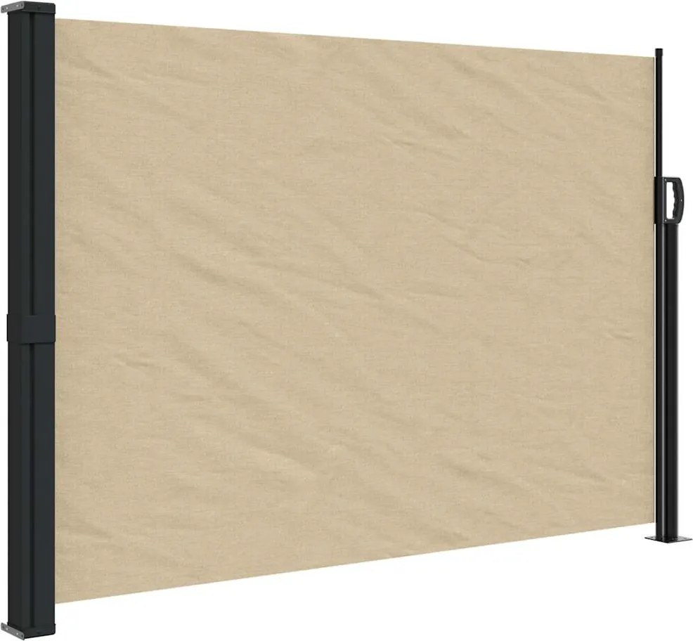 vidaXL bézs behúzható oldalsó napellenző 140 x 600 cm