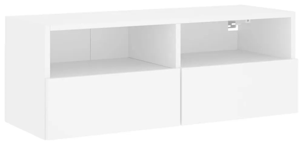 fehér szerelt fa fali TV-szekrény 80 x 30 x 30 cm