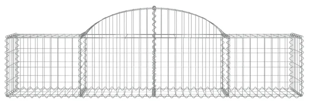 30 db íves horganyzott vas gabion kosár 200x50x40/60 cm