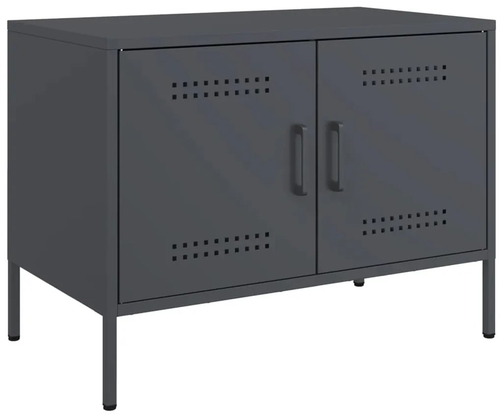 2 db antracitszürke acél TV-szekrény 68 x 39 x 50,5 cm