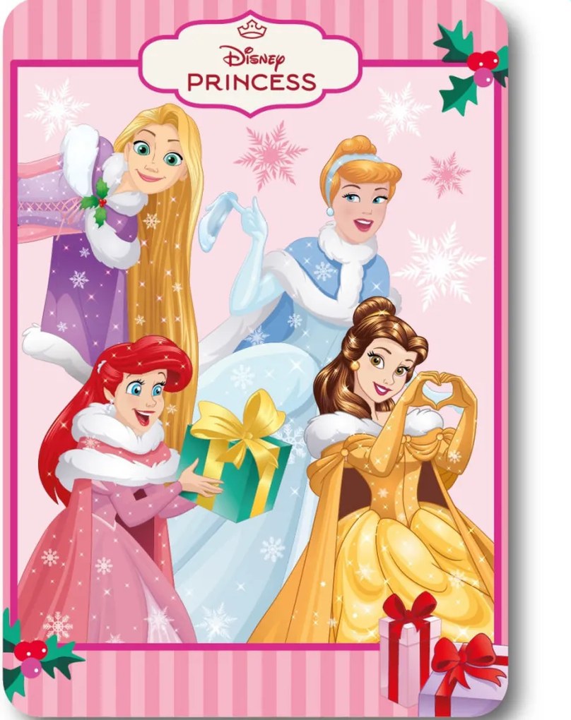 Disney Hercegnők Festive Fairy Karácsonyi polár takaró 100x140cm