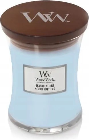 Illatgyertya Woodwick Közepes Seaside Neroli 275 g Ajándék