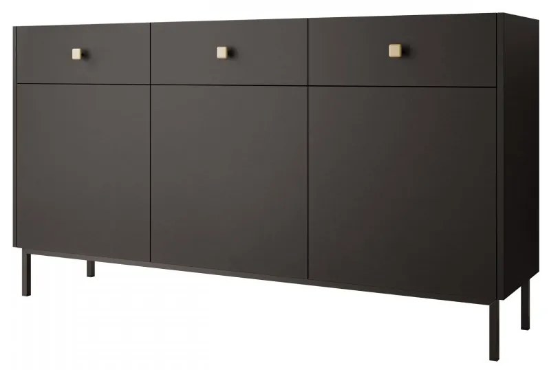 Komód Probazzo 3D3SZ (fekete + arany) . 1103670