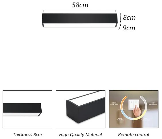 Immax NEO 07254L - LUNGO 20W/230V Wi-Fi LED dimmelhető lámpa fekete + DO