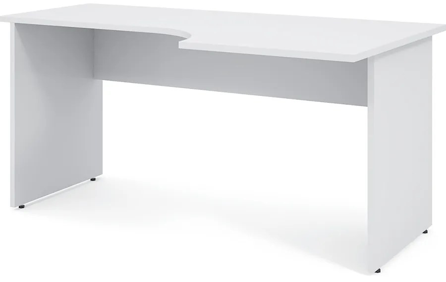 Impress ergonomikus asztal 160 x 90 cm, jobb, fehér