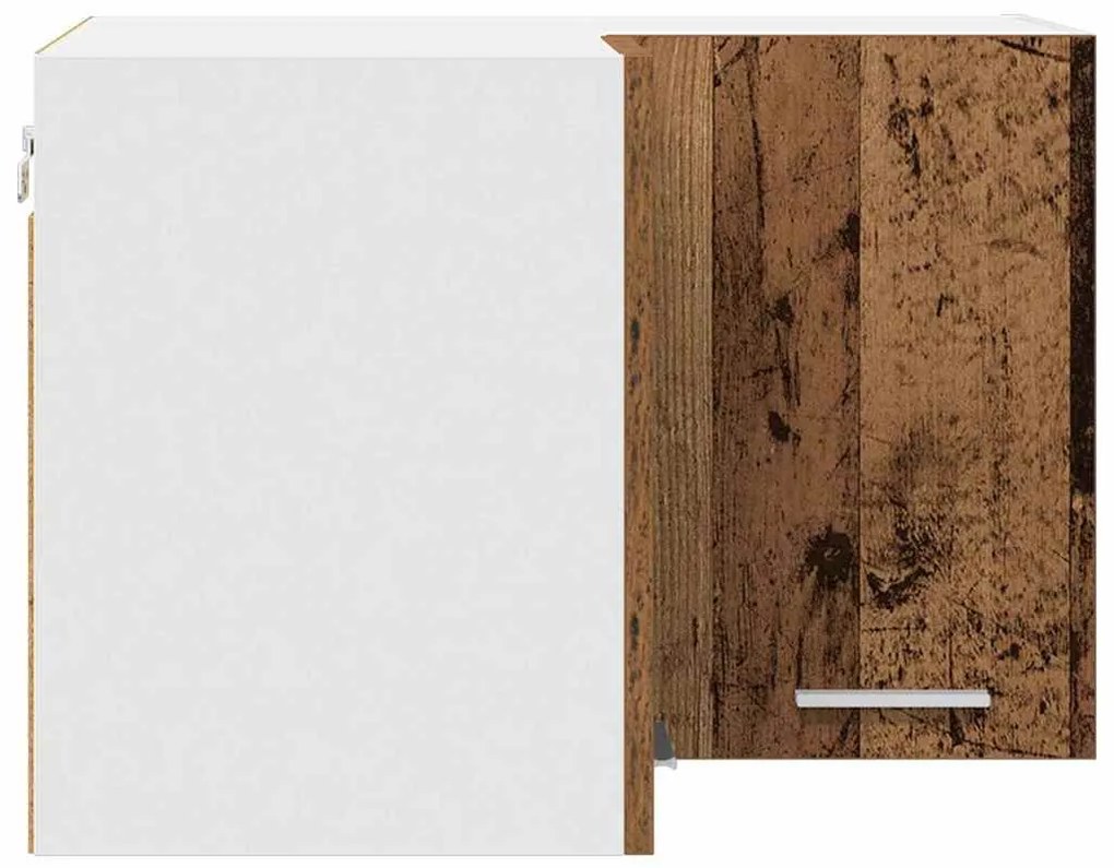 Függő szekrény Riga Régi fa és fehér 57 x 57 x 40 cm Faanyag