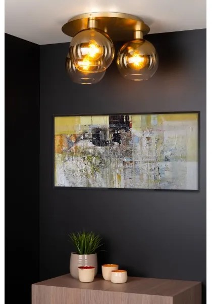 Lucide 74114/03/02 - Mennyezeti lámpa MARIUS 3xE27/40W/230V arany