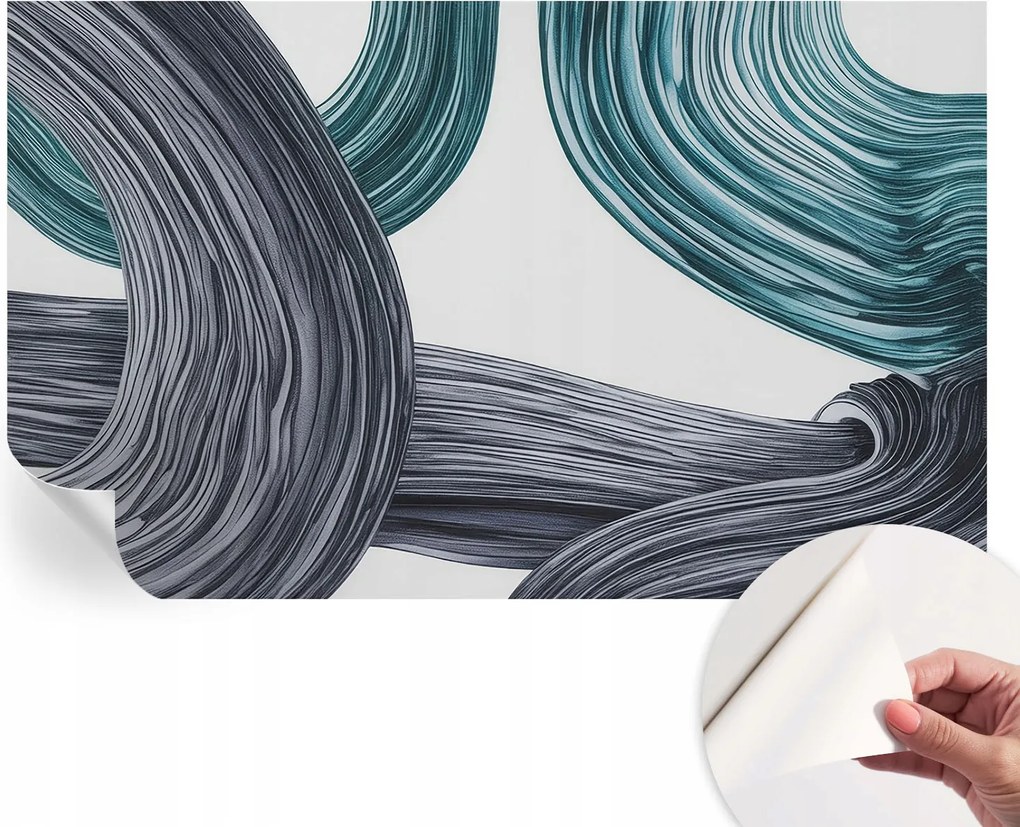 Fotótapéta Fali tapéta Hálószobába és Nappaliba Folyékony vonalak 416x254 cm
