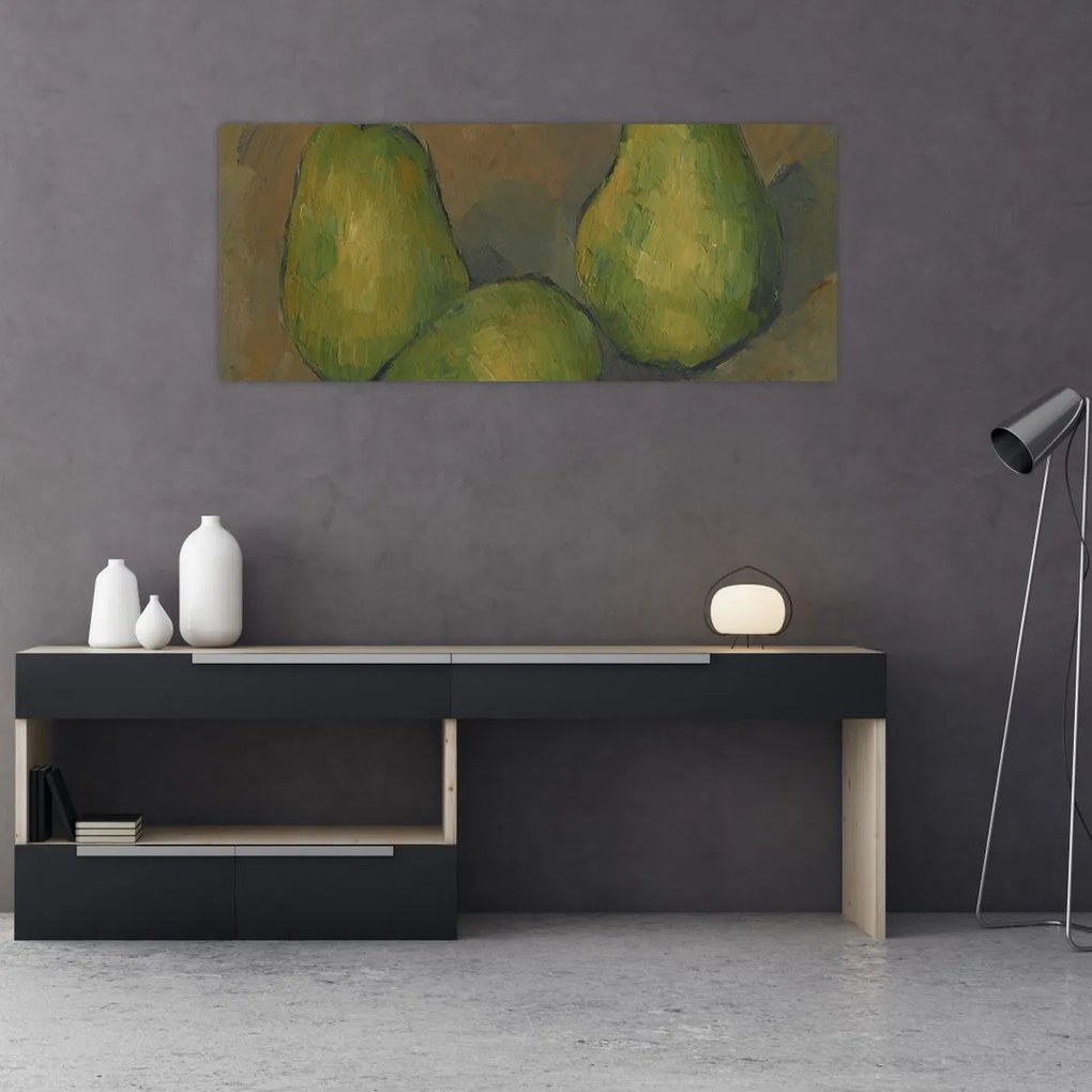 Kép - Paul Cézanne, Three Pears, reprodukciók (120x50 cm)