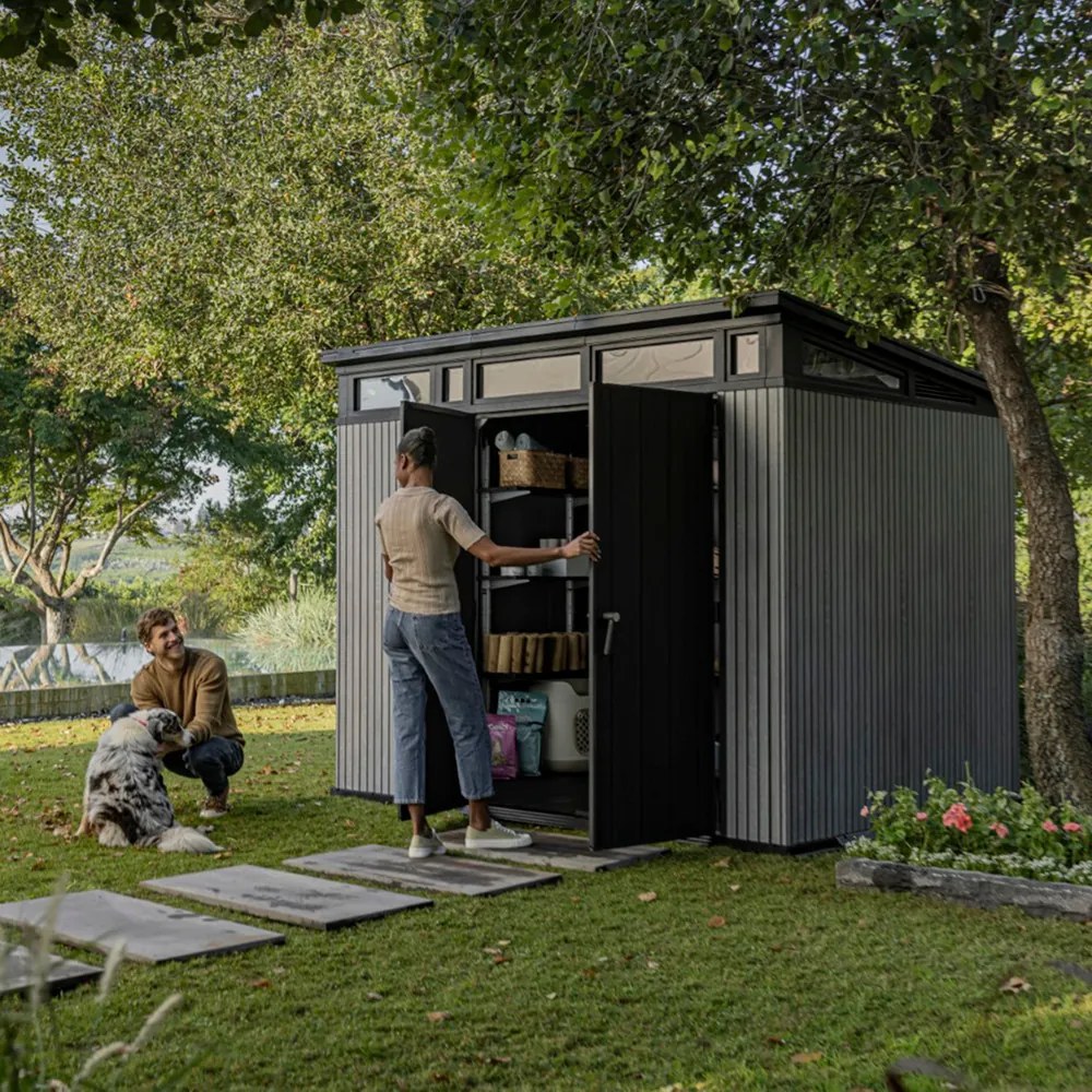 Signature PENT 9x7 műanyag kerti ház velencei szürke