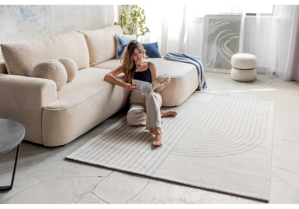 Szürke-krémszínű szőnyeg 200x290 cm Zen – Universal