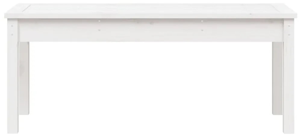 fehér tömör fenyőfa kerti pad 109x44x45 cm