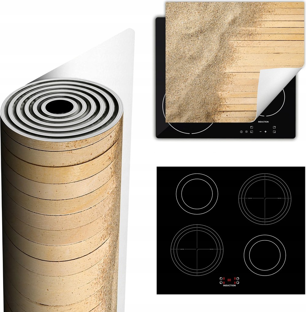 Tűzhelyvédő Szőnyeg Több Hely 60x52 homok fa