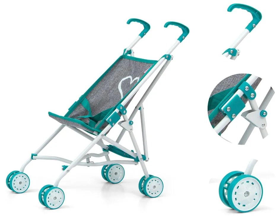 Játék golf babakocsi babáknak Milly Mally Julia Prestige Mint