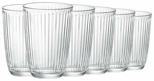 Bormioli Rocco Line 6 db-os hosszú italos pohárkészlet, 390 ml, 390 ml