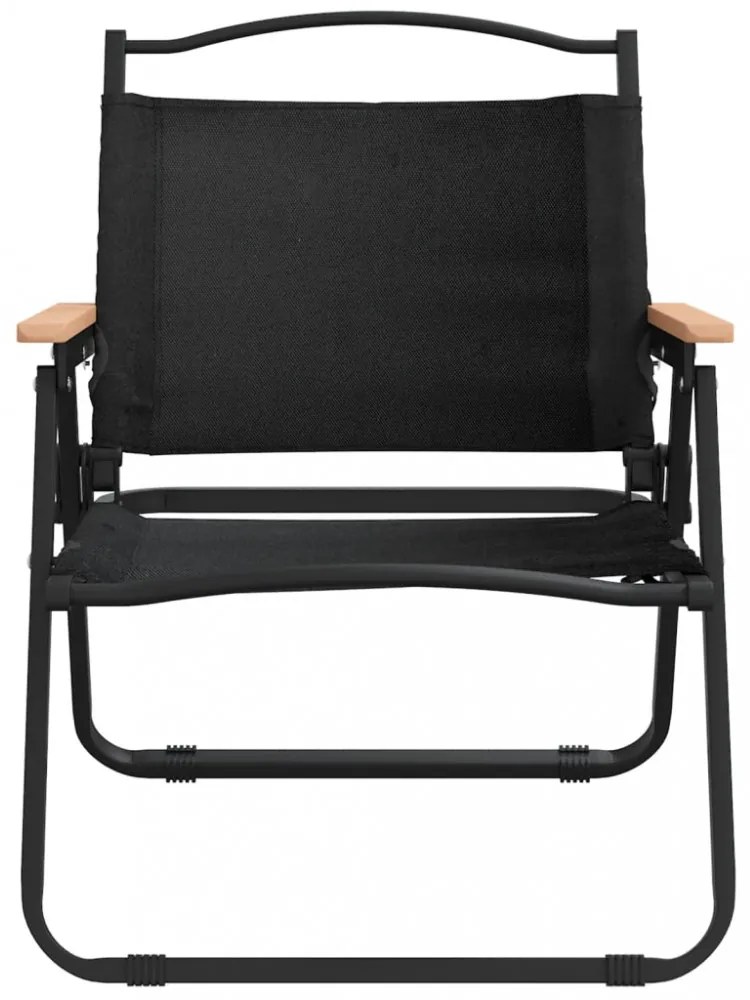 2 db fekete oxford szövet camping szék 54 x 43 x 59 cm