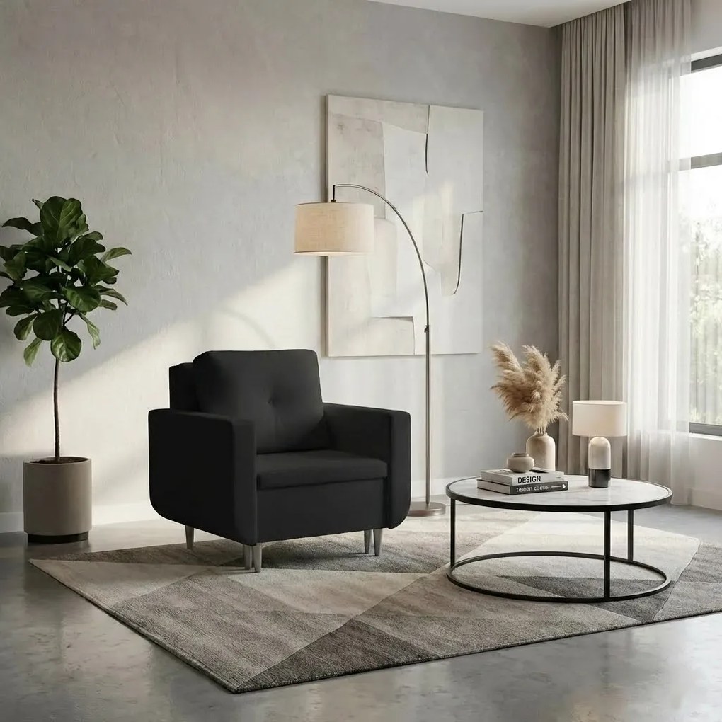 RED karosszék alvási funkcióval Fekete