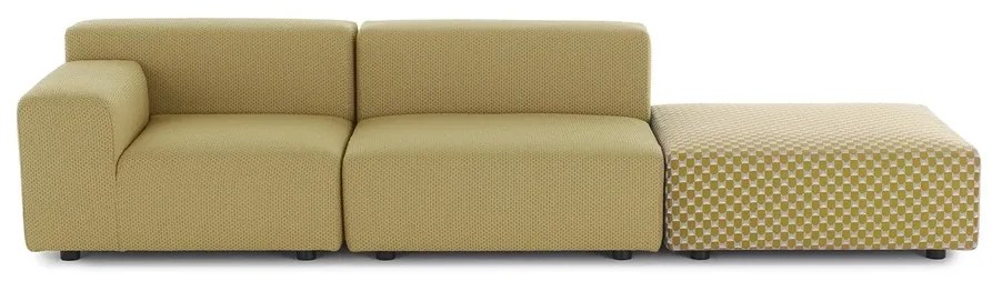 Kartell Liberty dizájner kerti kanapé OBI CHECK puffal – stílus és kényelem a teraszon szín: bézs kékkel