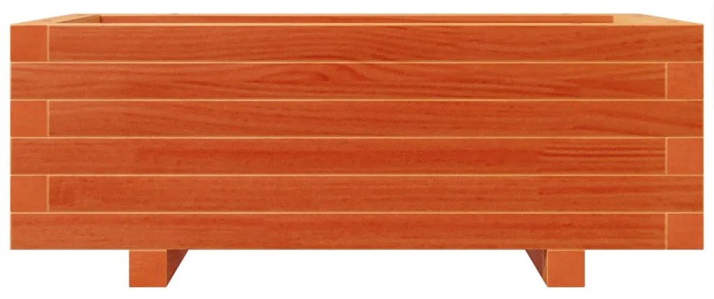 viaszbarna tömör fenyőfa kerti virágláda 70x40x26,5 cm