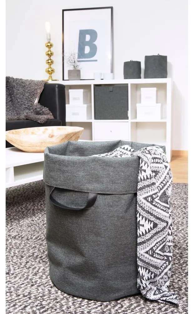 Bin szürke szennyeskosár, 69 l - Bigso Box of Sweden
