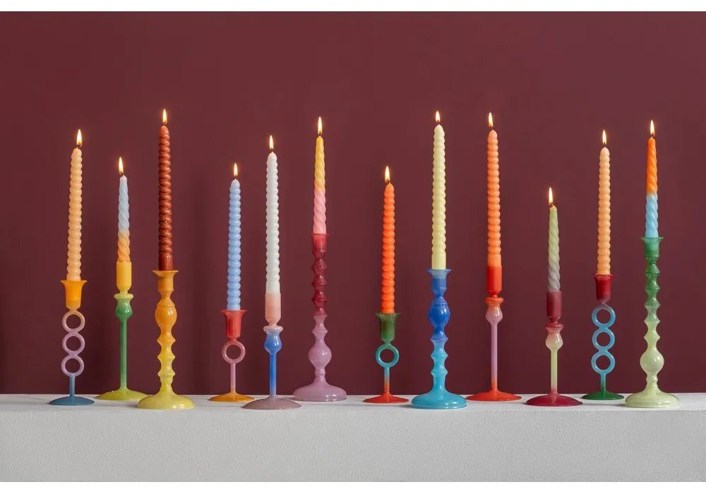 Üveg gyertyatartó Duo Colores – PT LIVING