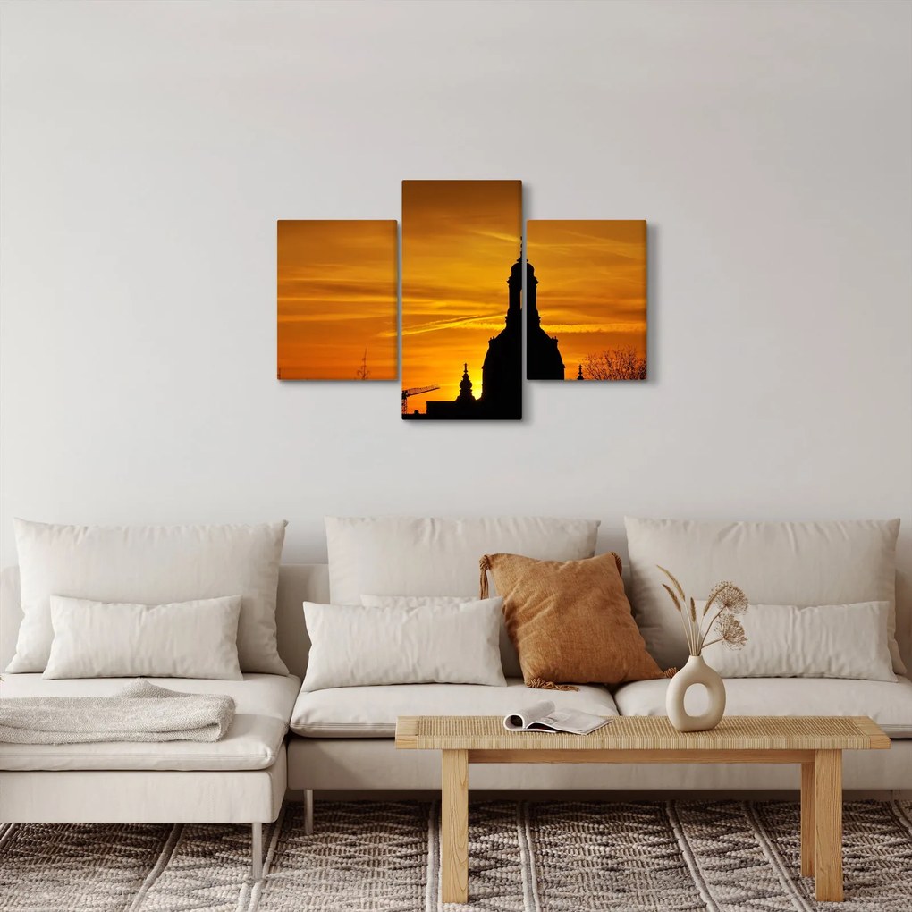 Templom a naplementében képe (90x60 cm)