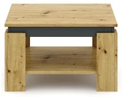 OLAF dohányzóasztal, artisan tölgy/antracit