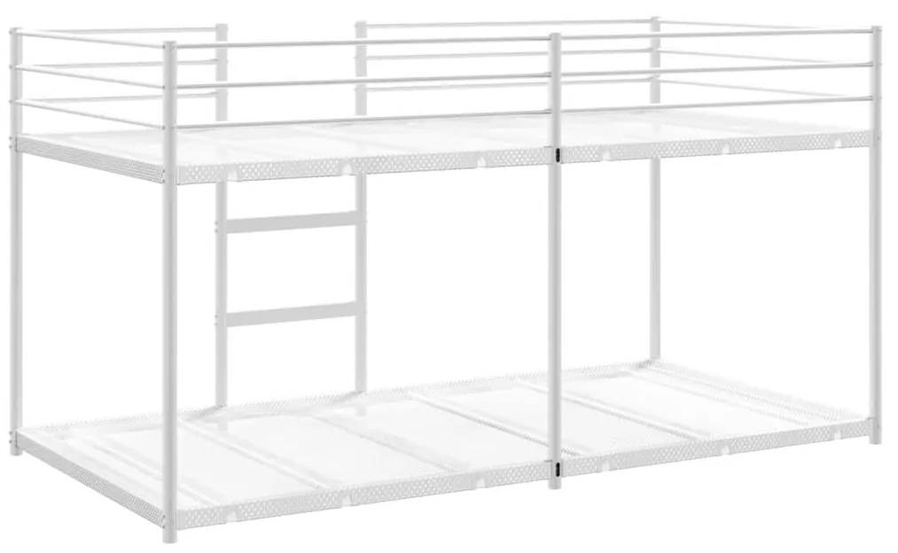 fehér acél emeletes ágy matrac nélkül 75 x 190 cm