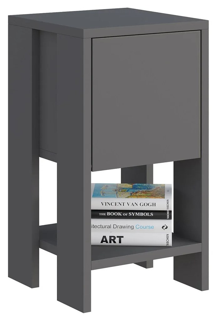 Éjjeliszekrény Ema - Anthracite, Anthracite