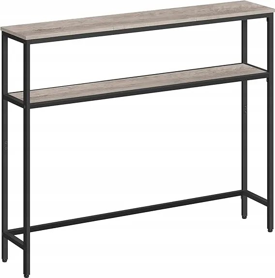 Konzol Songmics fekete 2 szintes matt 100 x 80 x 20 cm