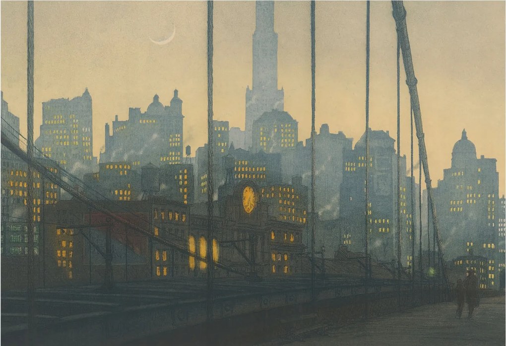 Stílusos Dekoratív Fotótapéta Flizelin Esti panoráma 152x104