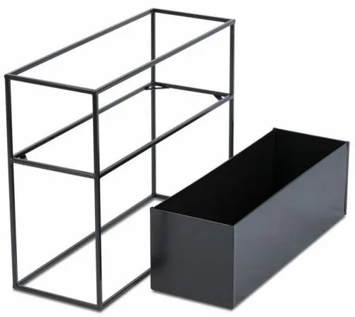 Virágállvány 50x64 cm fekete színben